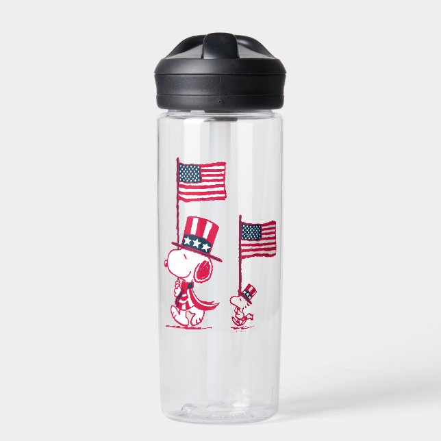 Peanuts | American Summer Old Glory Water Bottle (Front)