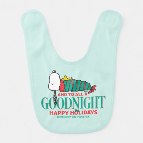 Peanuts  And To All A Good Night Baby Bib