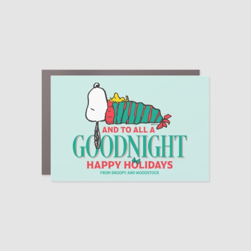 Peanuts  And To All A Good Night Car Magnet