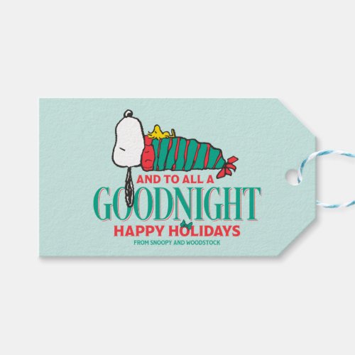 Peanuts  And To All A Good Night Gift Tags