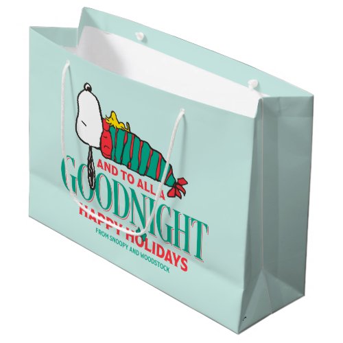Peanuts  And To All A Good Night Large Gift Bag