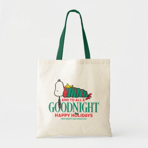 Peanuts  And To All A Good Night Tote Bag