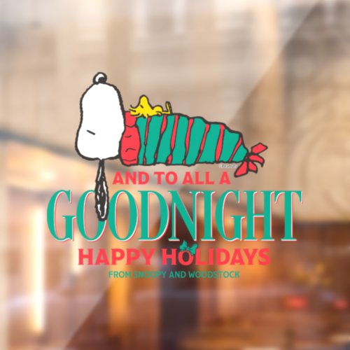 Peanuts  And To All A Good Night Window Cling