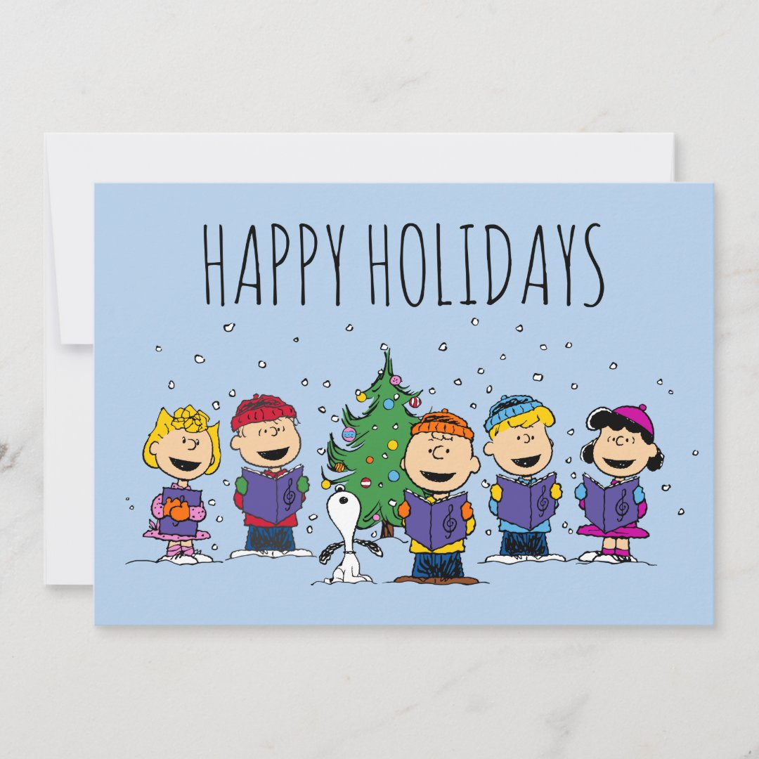 Peanuts | Around the Christmas Tree Holiday Card