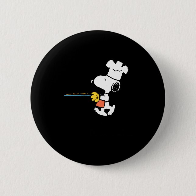 Peanuts Baking Cookies  Button (Front)