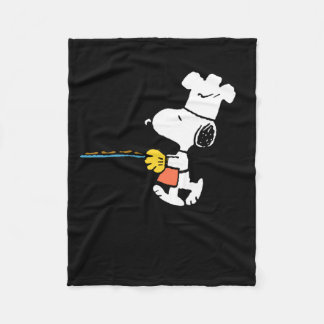 Peanuts Baking Cookies  Fleece Blanket