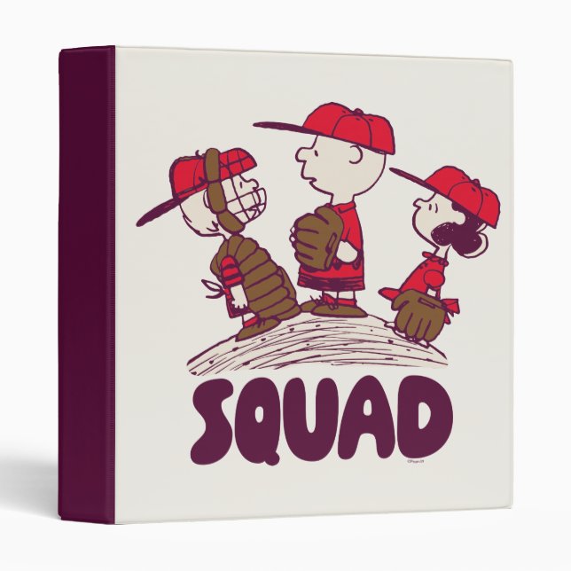 Peanuts | Baseball Squad 3 Ring Binder (Front/Spine)