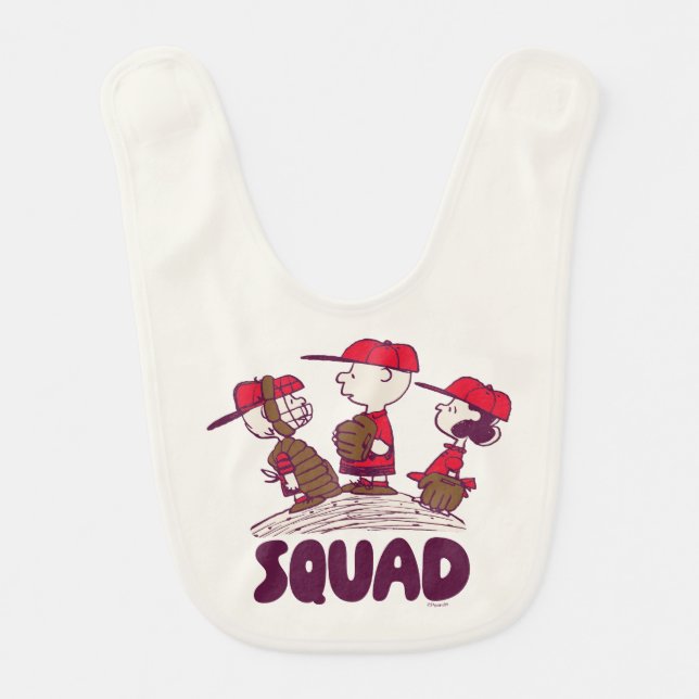 Peanuts | Baseball Squad Baby Bib (Front)