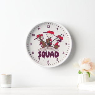 Peanuts Baseball Squad Clock