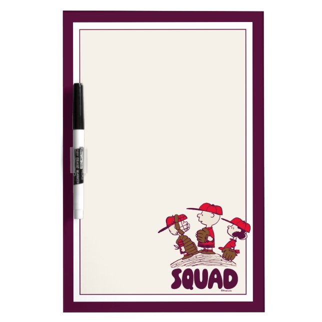 Peanuts | Baseball Squad Dry Erase Board (Front)
