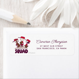 Peanuts   Baseball Squad Label