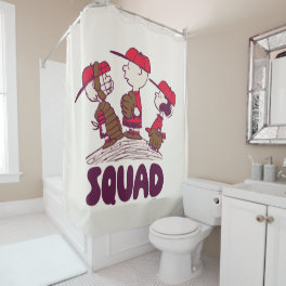 Peanuts Baseball Squad Shower Curtain