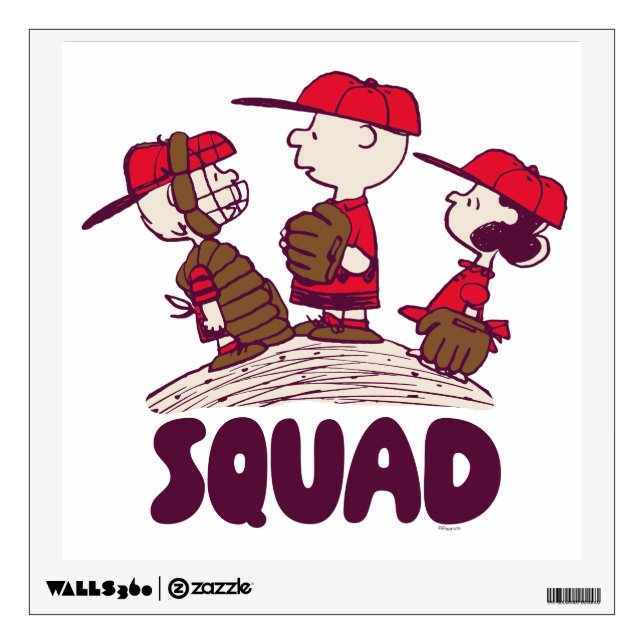 Peanuts | Baseball Squad Wall Decal (Front)