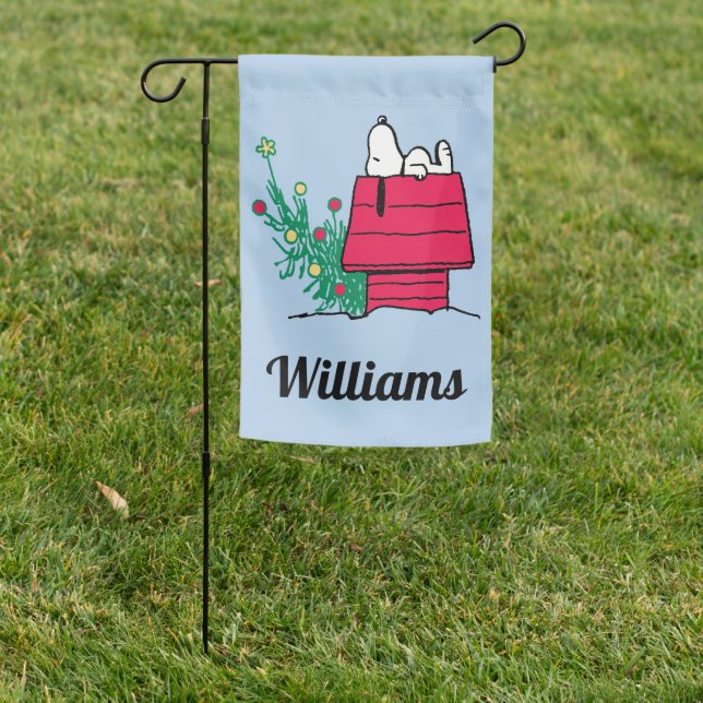 Peanuts | Be Festive | Add Your Name Garden Flag (In SItu)