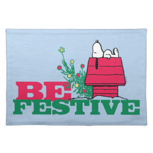 Peanuts Be Festive Cloth Placemat