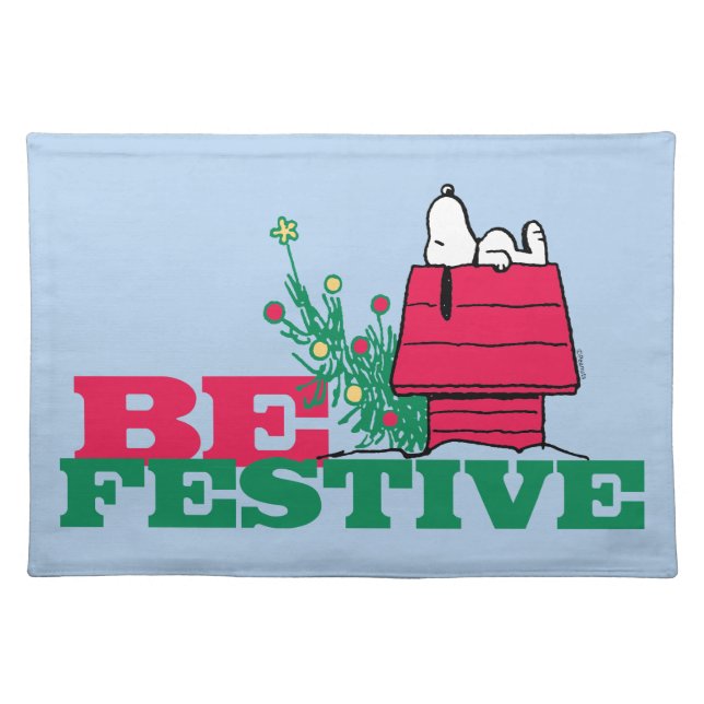 Peanuts | Be Festive Cloth Placemat (Front)