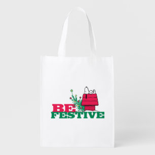 Peanuts Be Festive Grocery Bag