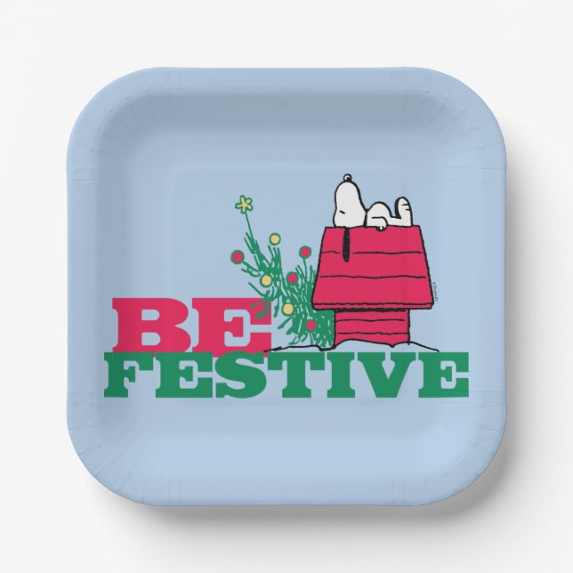 Peanuts | Be Festive Paper Plates (Front)