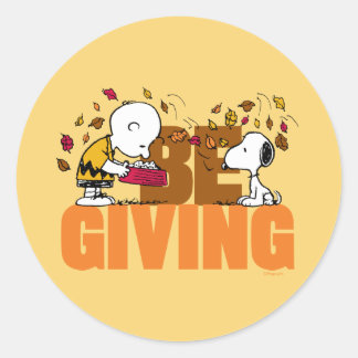Peanuts | Be Giving Classic Round Sticker