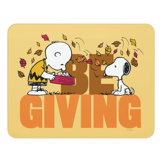 Peanuts | Be Giving Door Sign (Contemporary Front)