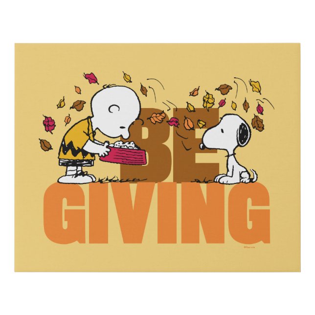 Peanuts | Be Giving Faux Canvas Print (Front)