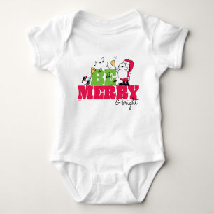 Peanuts   Be Merry Christmas Baby Bodysuit