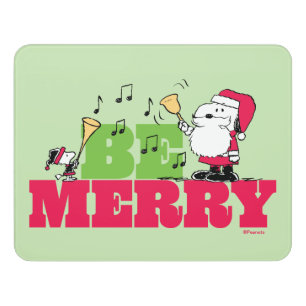 Peanuts Be Merry Christmas Door Sign