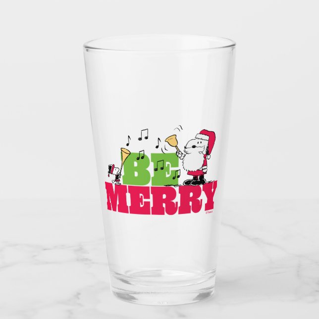 Peanuts | Be Merry Christmas Glass (Front)