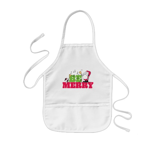 Peanuts | Be Merry Christmas Kids' Apron (Front)