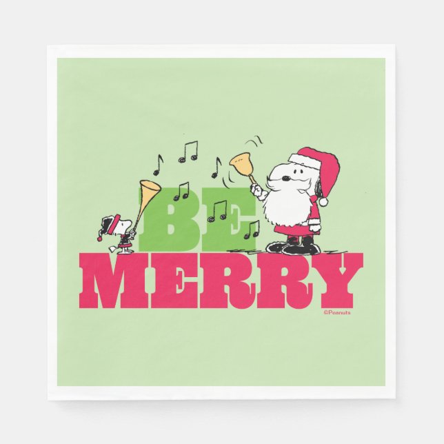 Peanuts | Be Merry Christmas Napkins (Front)