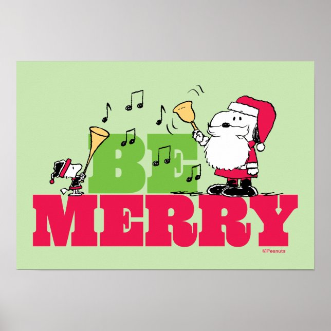 Peanuts | Be Merry Christmas Poster (Front)