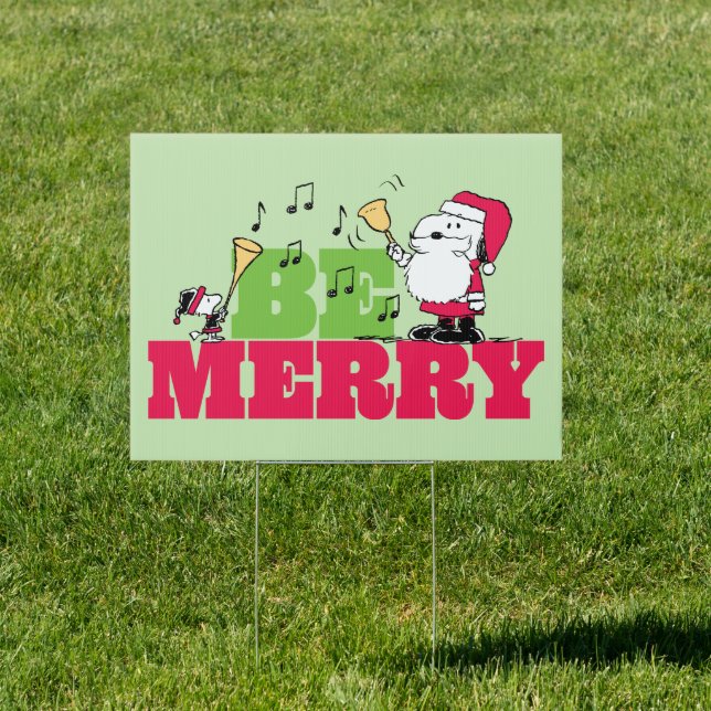 Peanuts | Be Merry Christmas Sign (Insitu)