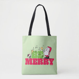 Peanuts Be Merry Christmas Tote Bag