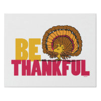 Peanuts | Be Thankful Woodstock Turkey