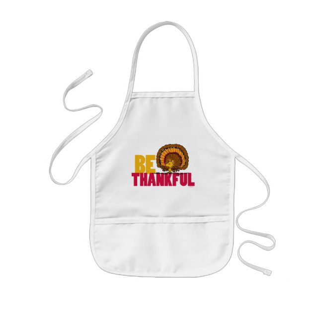 Peanuts | Be Thankful Woodstock Turkey Kids' Apron (Front)