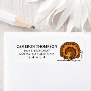 Peanuts   Be Thankful Woodstock Turkey Label