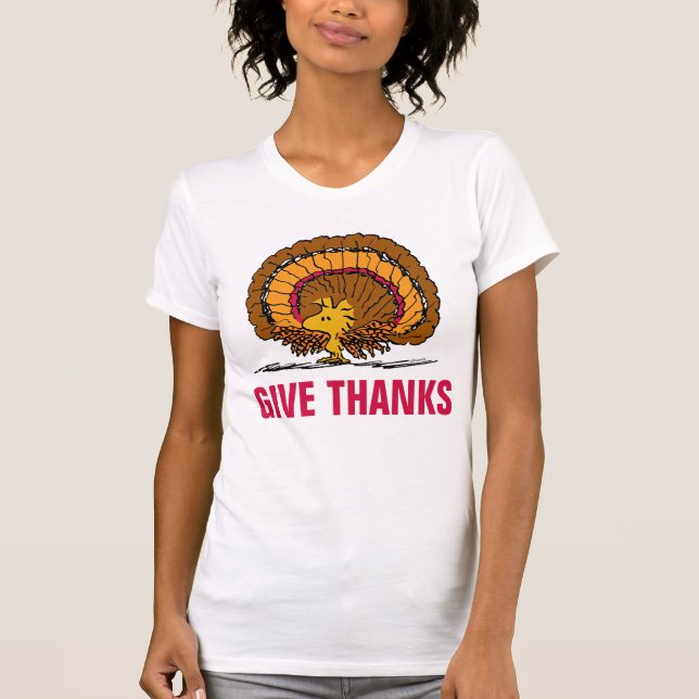 Peanuts | Be Thankful Woodstock Turkey T-Shirt (Front)