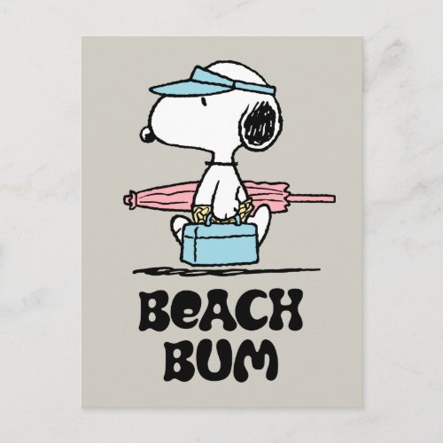 PEANUTS  Beach Bum Snoopy Postcard