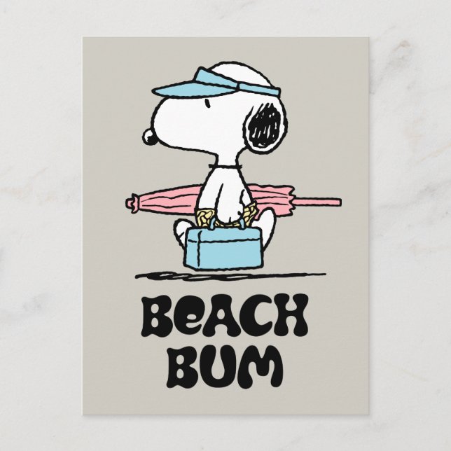 PEANUTS | Beach Bum Snoopy Postcard (Front)