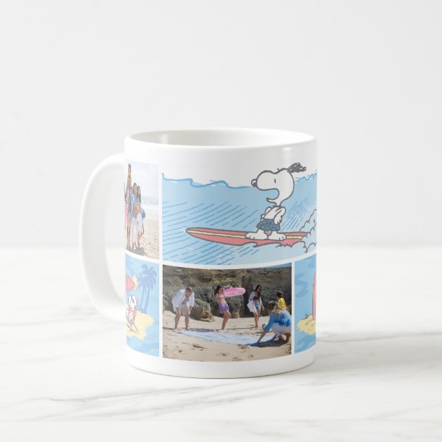 Peanuts | Beach Vacation | Photo Collage Coffee Mug (Front Left)