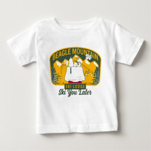 Peanuts  Beagle Mountain Ski Lodge Baby T_Shirt