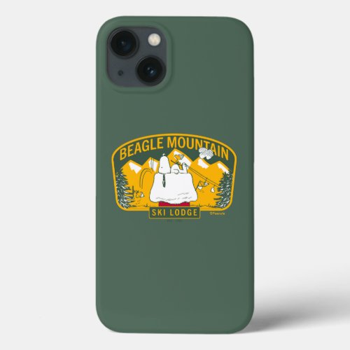 Peanuts  Beagle Mountain Ski Lodge iPhone 13 Case