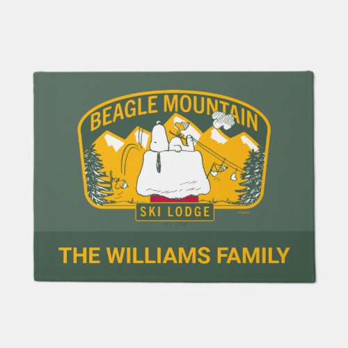Peanuts  Beagle Mountain Ski Lodge Doormat