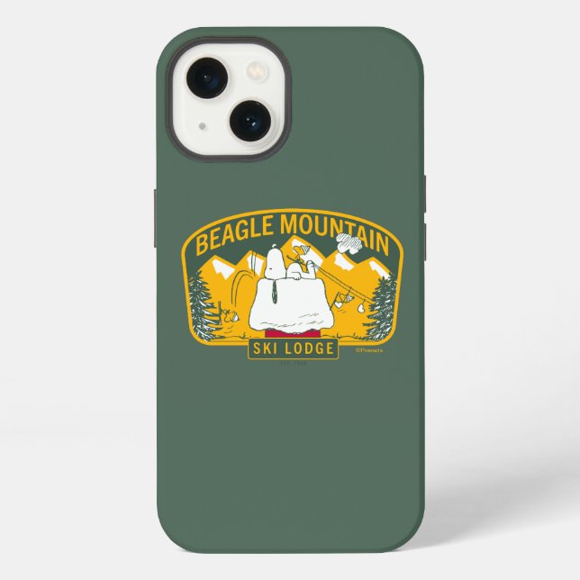Peanuts | Beagle Mountain Ski Lodge Iphone Case (Back)