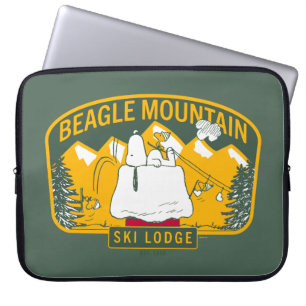 Peanuts Beagle Mountain Ski Lodge Laptop Sleeve