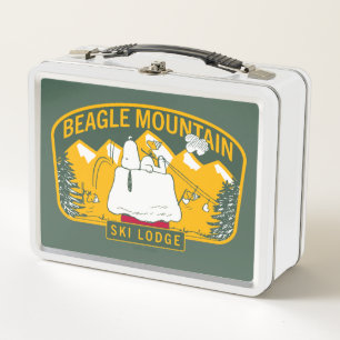 Peanuts   Beagle Mountain Ski Lodge Metal Lunch Box