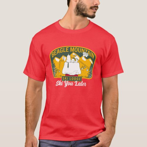 Peanuts  Beagle Mountain Ski Lodge T_Shirt