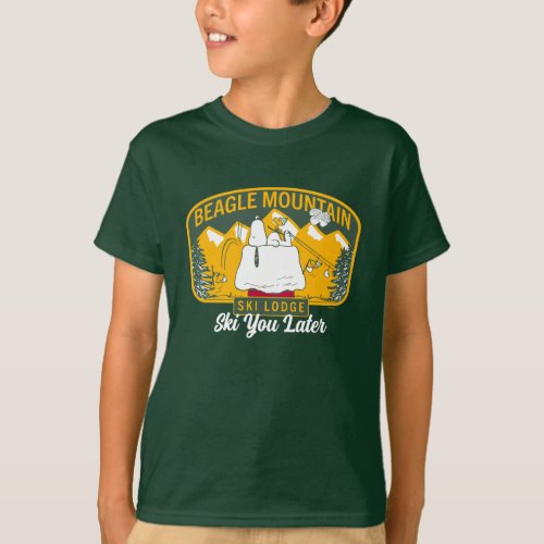 Peanuts  Beagle Mountain Ski Lodge T_Shirt