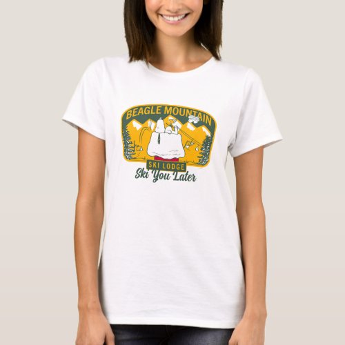 Peanuts  Beagle Mountain Ski Lodge T_Shirt