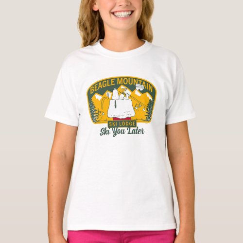 Peanuts  Beagle Mountain Ski Lodge T_Shirt